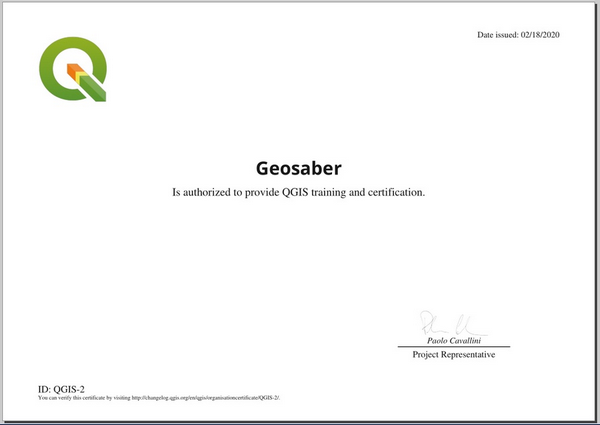 QGIS Certificate